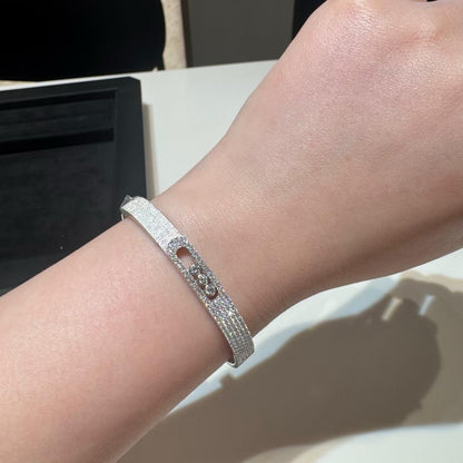 [Eterna Jewels]Move Noa Ciselé half pavé bangle