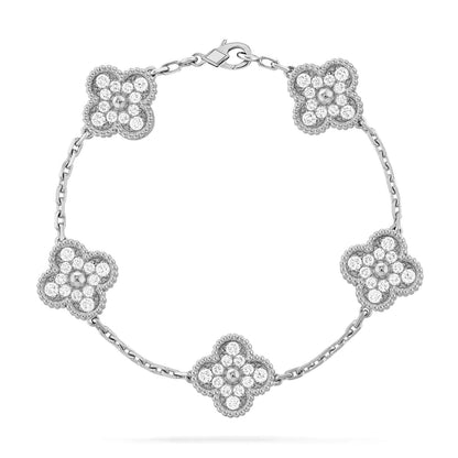 [Eterna  Jewelry] CLOVER 5 MOTIF FULL DIAMOND BRACELET COLLECTION