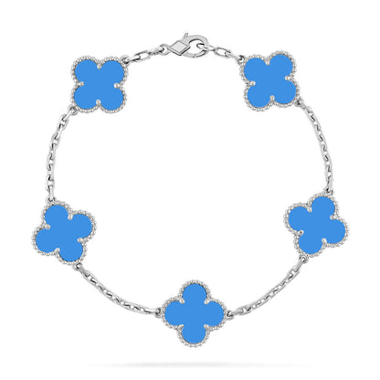 [Eterna Jewels] CLOVER 5 MOTIF BLUE AGATE BRACELET COLLECTION
