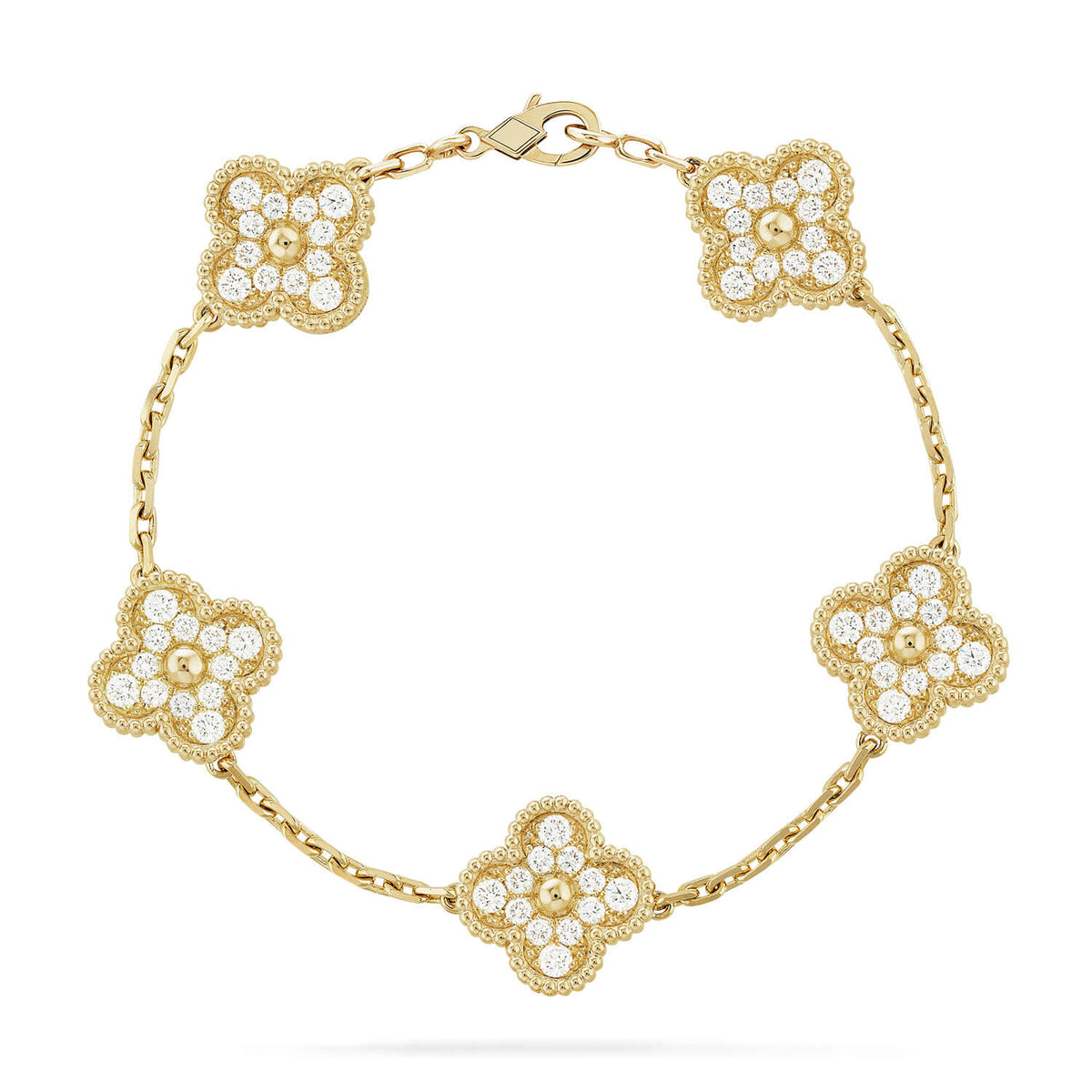 [Eterna  Jewelry] CLOVER 5 MOTIF FULL DIAMOND BRACELET COLLECTION