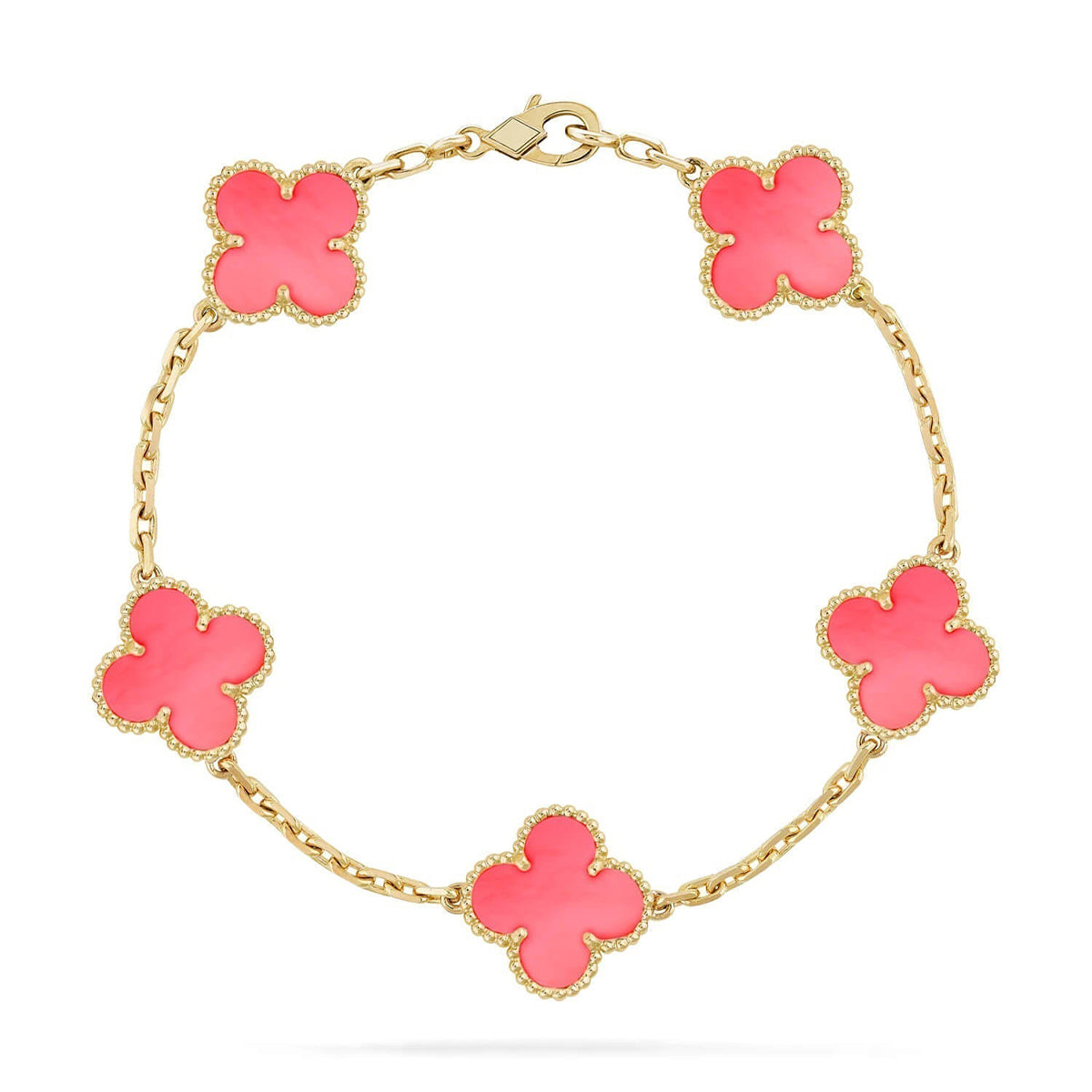 [Eterna Jewels] CLOVER 5 MOTIFS  PINK MOP BRACELET COLLECTION