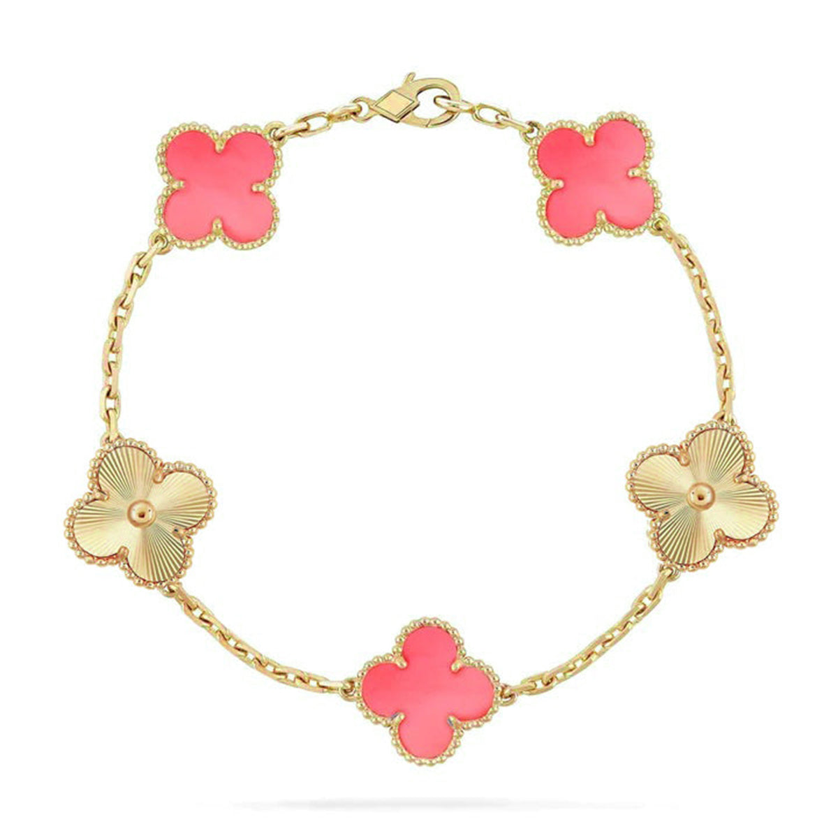 [Eterna Jewels] CLOVER 5 MOTIFS  PINK MOP BRACELET COLLECTION