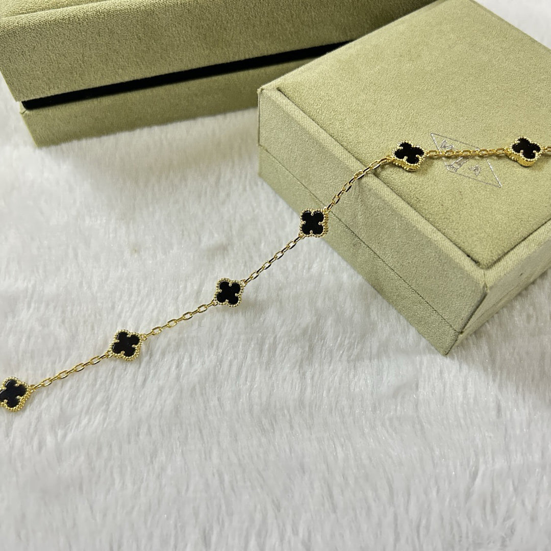 [Eterna Jewels]CLOVER 6 MOTIF  ONYXS BRACELET