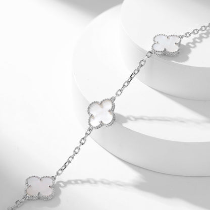 [Eterna Jewels]CLOVER 10 MOTIFS WHITE MOTHER OF PEARL NECKLACE