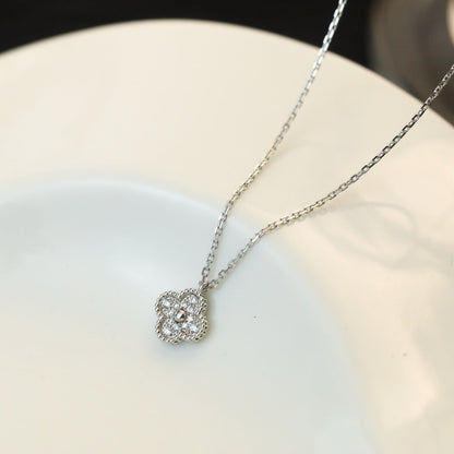 [Eterna Jewels]CLOVER MINI 9.5MM PENDANT DIAMOND NECKLACE