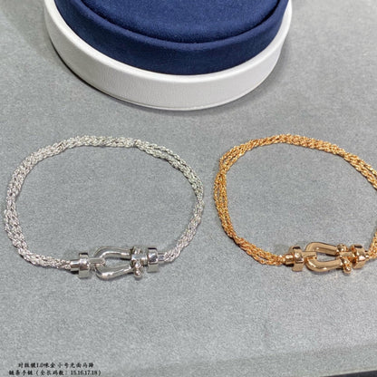 [Eterna Jewels]FORCE SMALL HORSESHOE  DIAMOND CHAIN ROPE BRACELET