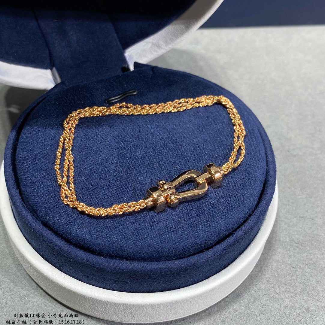[Eterna Jewels]FORCE SMALL HORSESHOE  DIAMOND CHAIN ROPE BRACELET