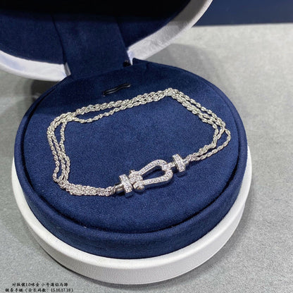 [Eterna Jewels]FORCE SMALL HORSESHOE  DIAMOND CHAIN ROPE BRACELET