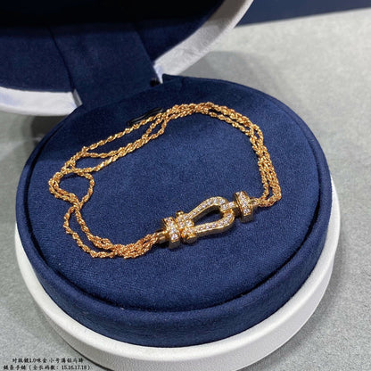 [Eterna Jewels]FORCE SMALL HORSESHOE  DIAMOND CHAIN ROPE BRACELET