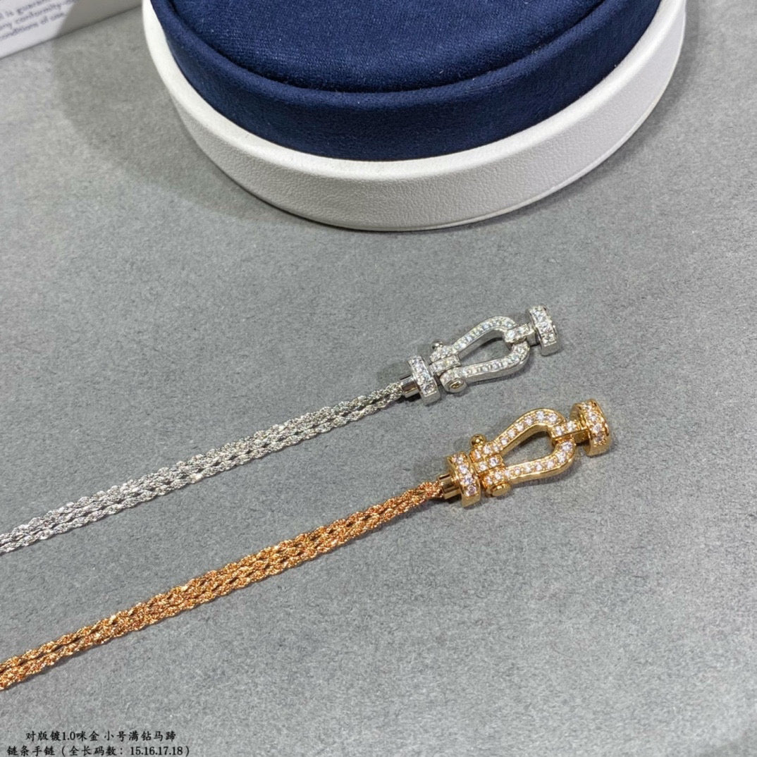 [Eterna Jewels]FORCE SMALL HORSESHOE  DIAMOND CHAIN ROPE BRACELET