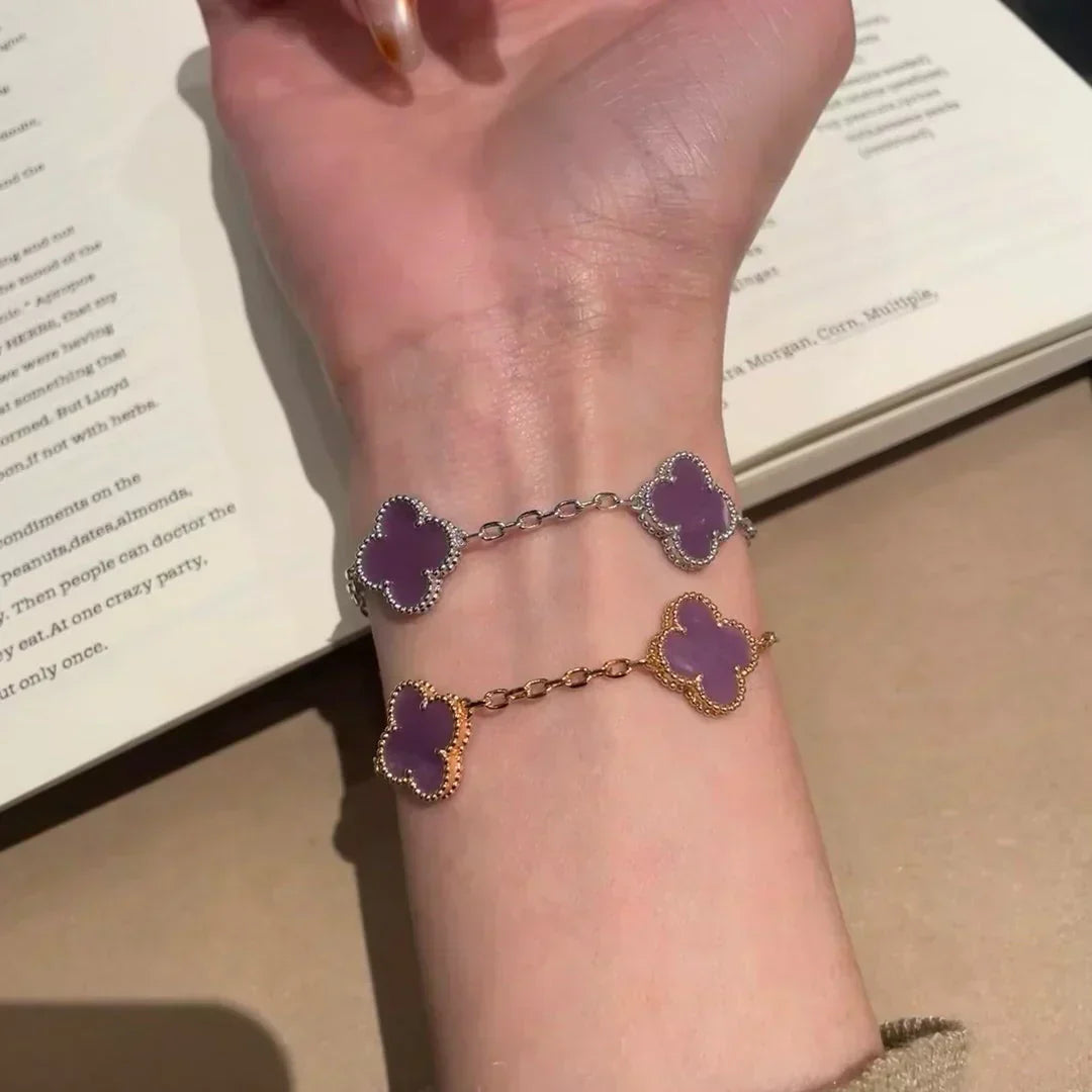 [Eterna Jewels] CLOVER 5 MOTIF VIOLET BRACELET COLLECTION