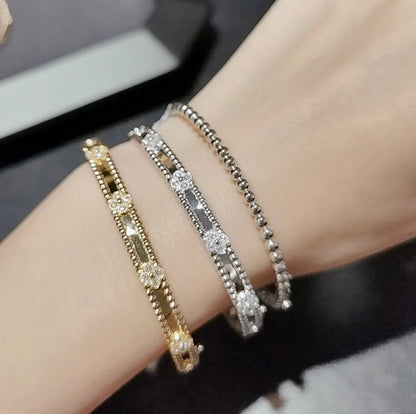 [Eterna Jewels]CLOVER BRACELET 4MM DIAMONDS