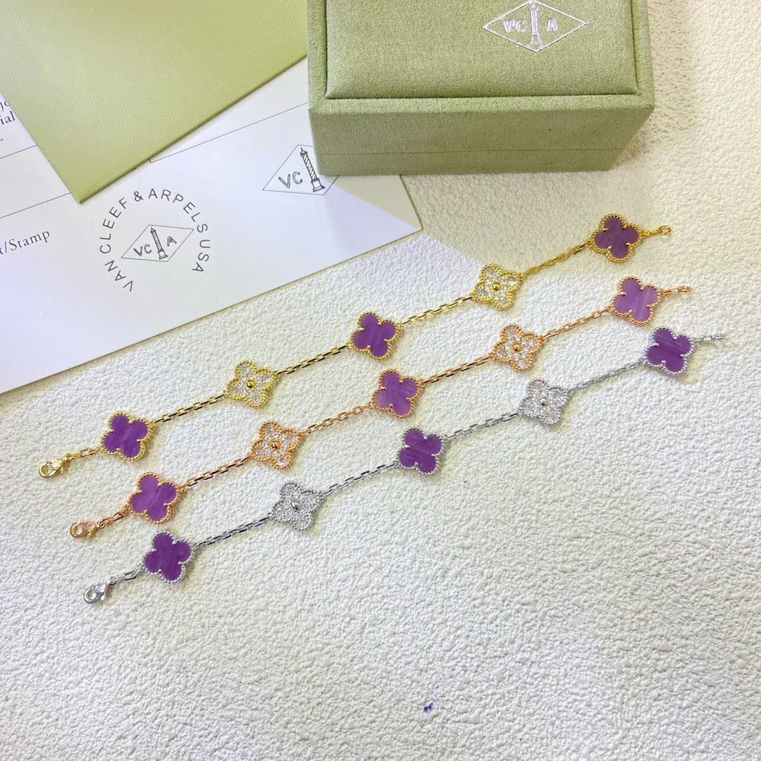 [Eterna Jewels] CLOVER 5 MOTIF VIOLET BRACELET COLLECTION