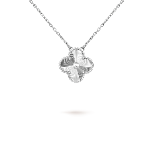 [Eterna Jewels]CLOVER 15MM LASER NECKLACE SILVER