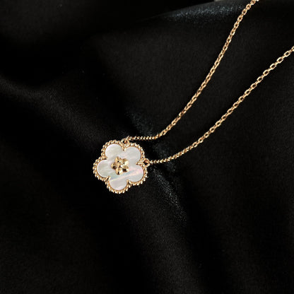 [Eterna Jewels]LUCKY  WHITE MOP  PLUM BLOSSOM NECKLACE