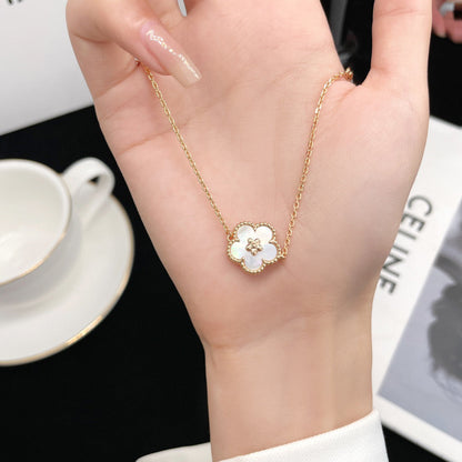 [Eterna Jewels]LUCKY  WHITE MOP  PLUM BLOSSOM NECKLACE