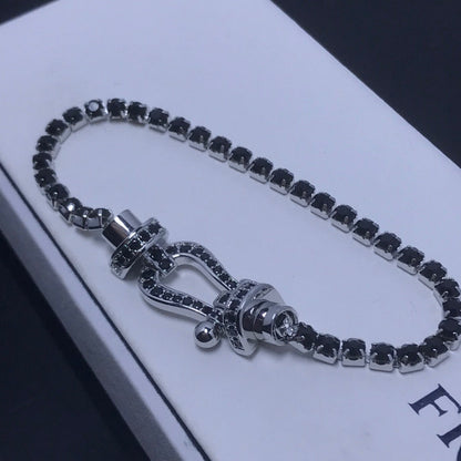 [Eterna Jewels]FORCE  LARGE HORSESHOE FULL DIAMOND TENNIS BRACELET