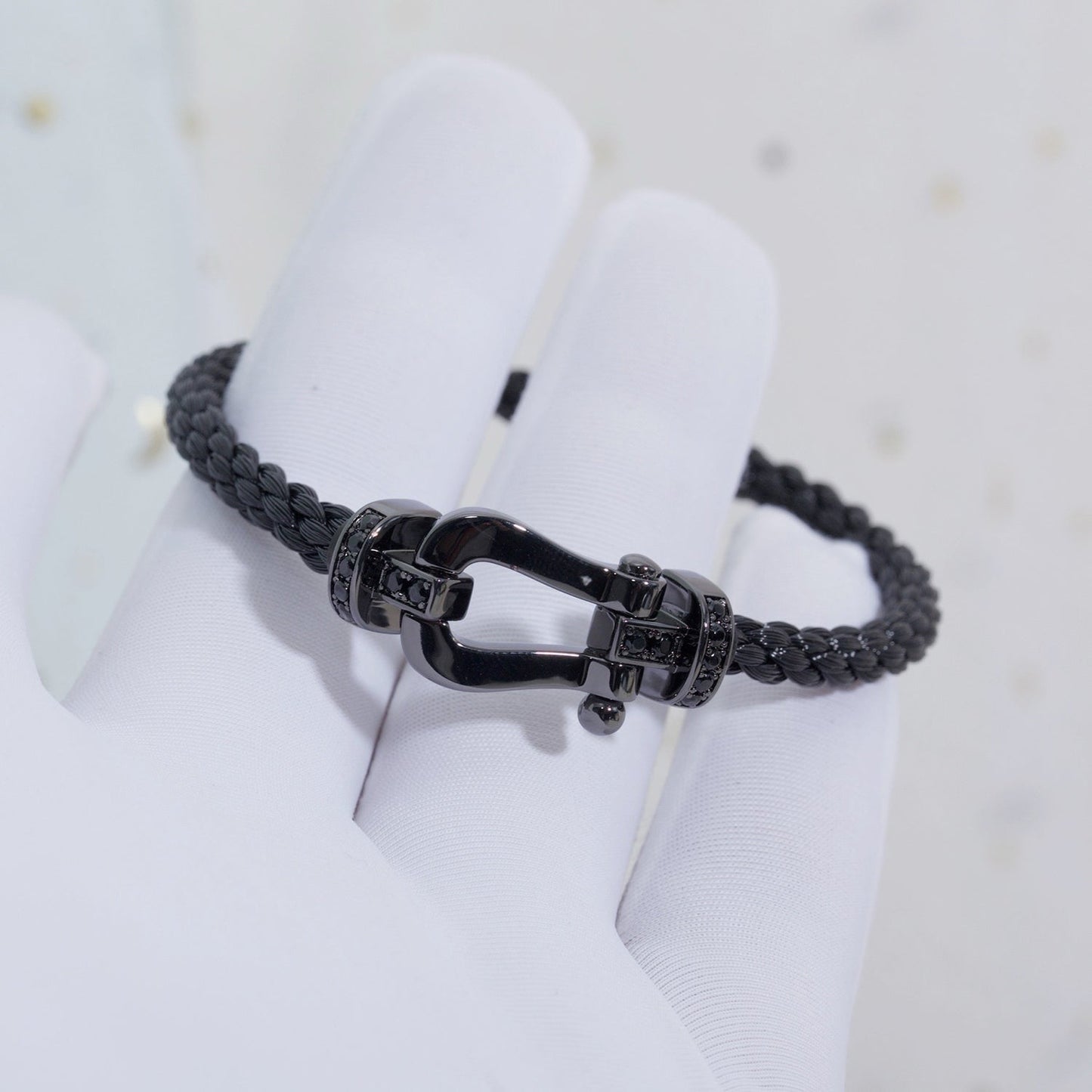 [Eterna Jewels]FORCE LARGE SERIES HORSESHOE BLACK SAMURAI BRACELET