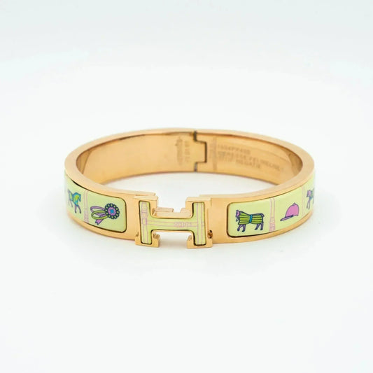 [Eterna Jewels]H PINK GOLD BRACELET CREAM CERAMIC