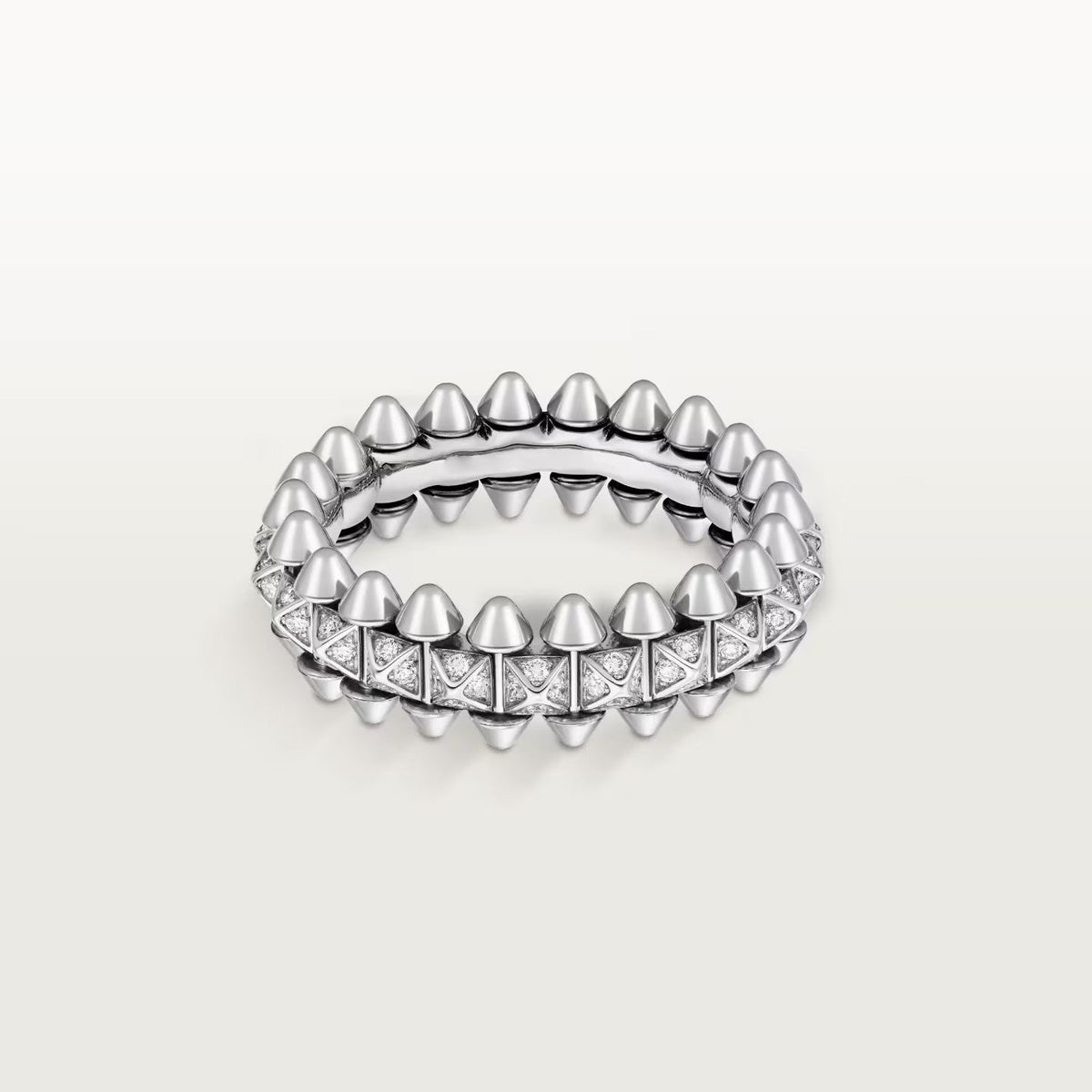 [Eterna Jewels]CLASH 6.4MM SMALL FULL DIAMOND RING