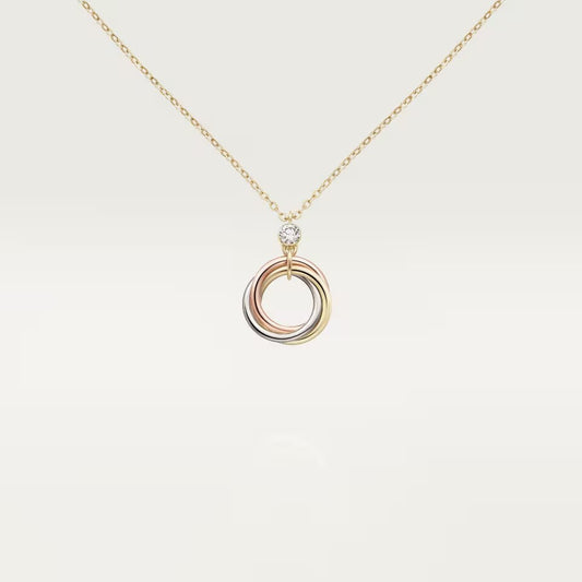 [Eterna Jewels]TRINITY  NECKLACE 1 DIAMOND