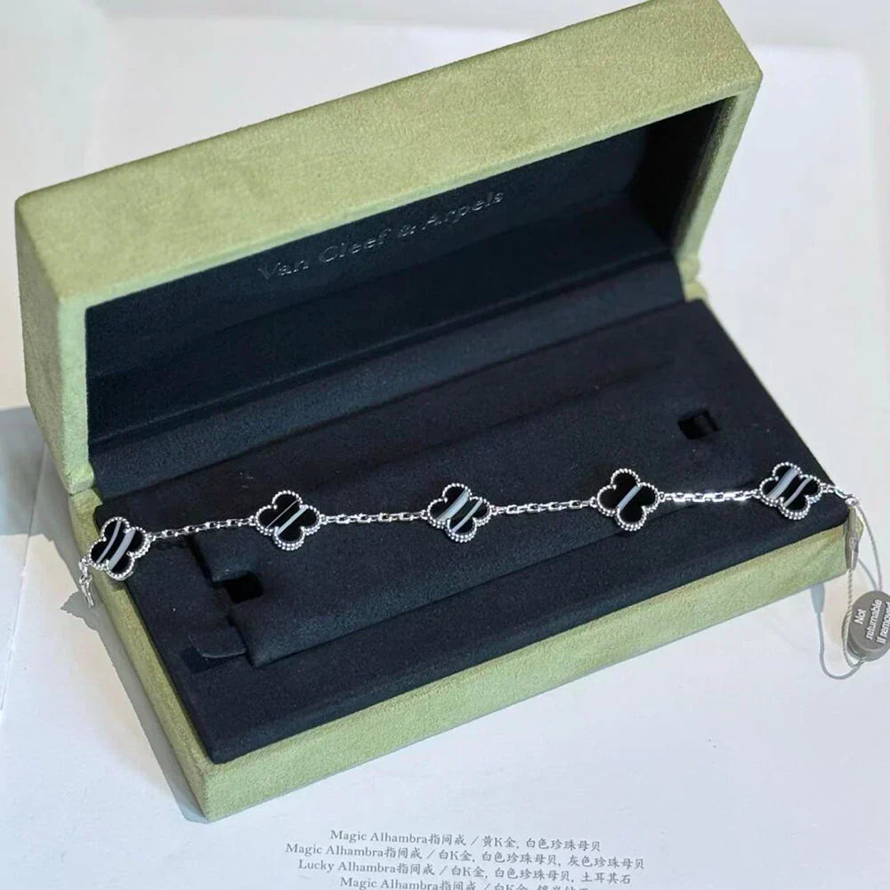 [Eterna Jewels] CLOVER 5 MOTIF PULSAR STONE BRACELET COLLECTION