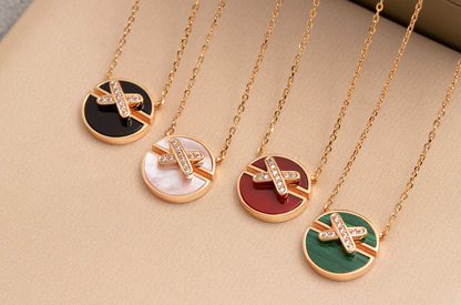 [Eterna Jewels]JEUX DE PINK GOLD DIAMOND NECKLACE