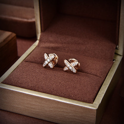 [Eterna Jewels]JEUX DE GOLD DIAMOND EARRINGS