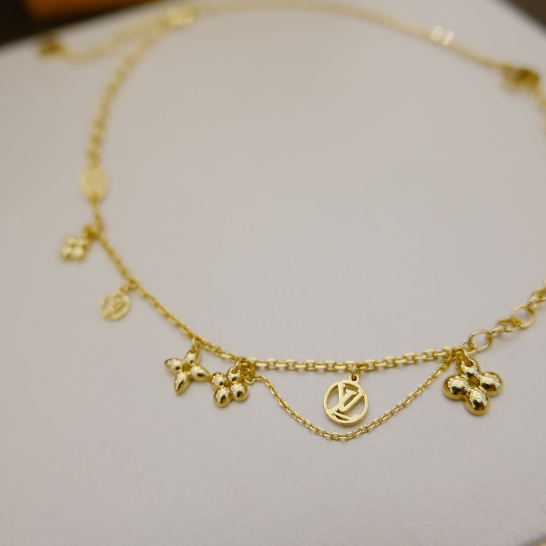 [Eterna Jewels]BLOOMING SUPPLE NECKLACE BRASS