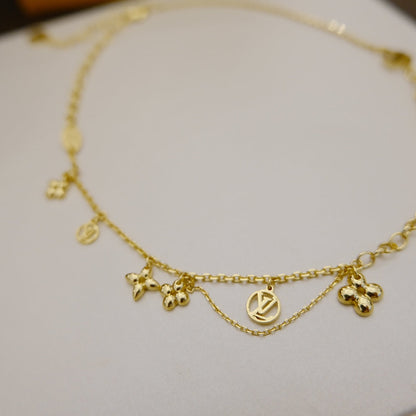[Eterna Jewels]BLOOMING SUPPLE NECKLACE BRASS