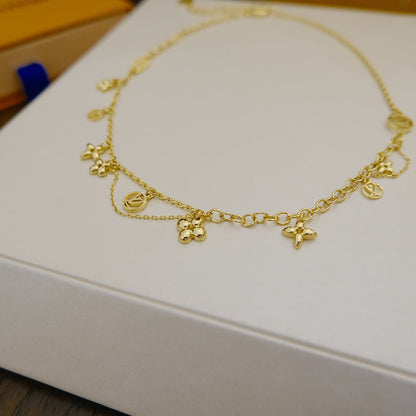 [Eterna Jewels]BLOOMING SUPPLE NECKLACE BRASS