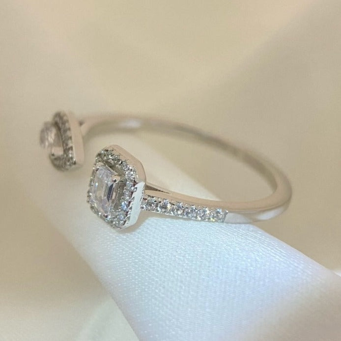 [Eterna Jewels]MY TWIN TOI & MOI SILVER DIAMOND RING