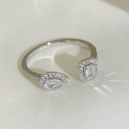 [Eterna Jewels]MY TWIN TOI & MOI SILVER DIAMOND RING