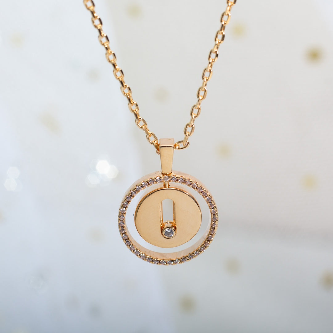 [Eterna Jewels]LUCKY MOVE PM NECKLACE PINK GOLD DIAMOND