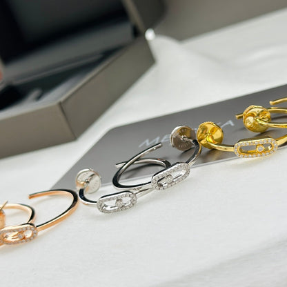 [Eterna Jewels]CREOLES MOVE UNO PM DIAMOND EARRINGS