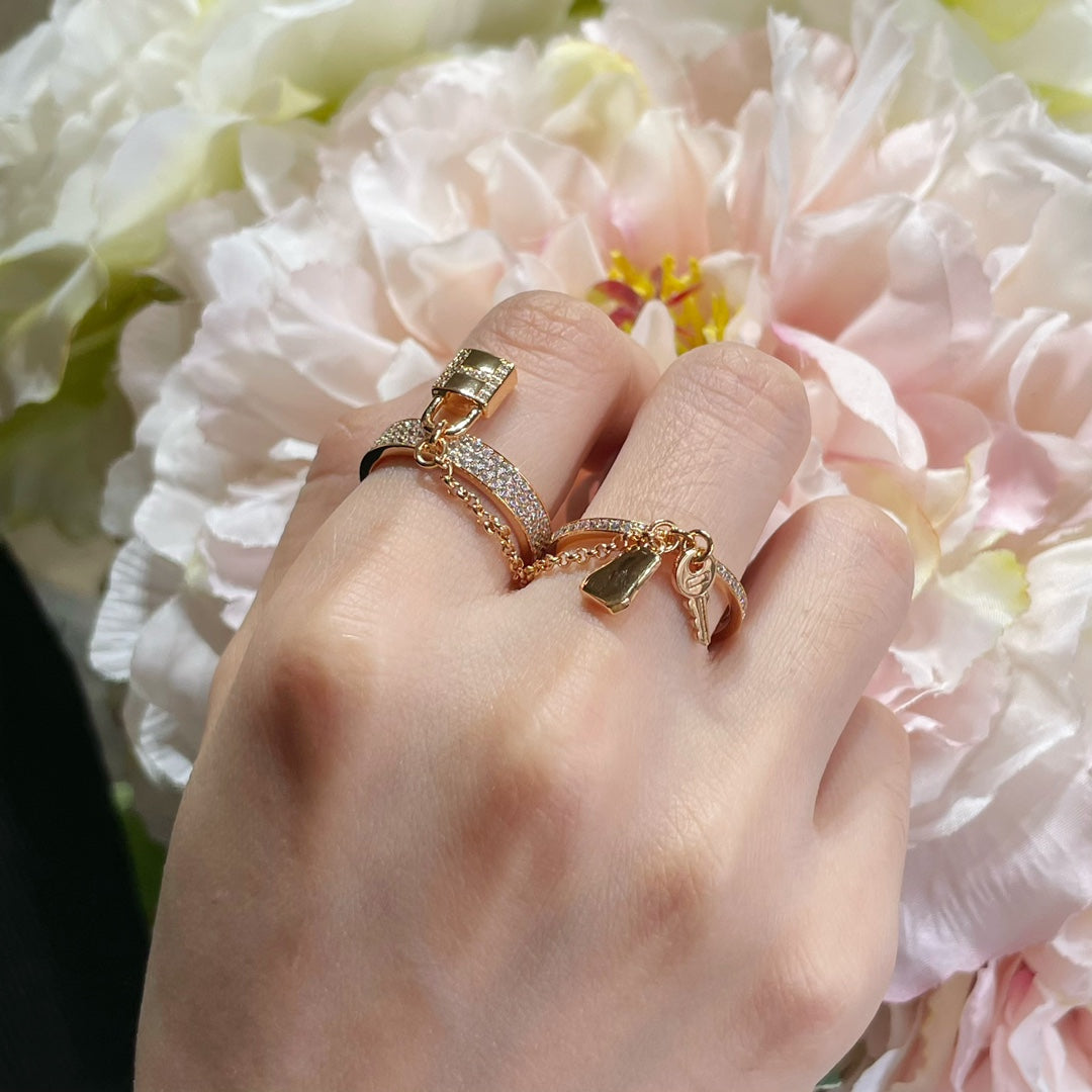 [Eterna Jewels]HM KELLY CLOCHETTE DOUBLE RING IN  WITH DIAMONDS