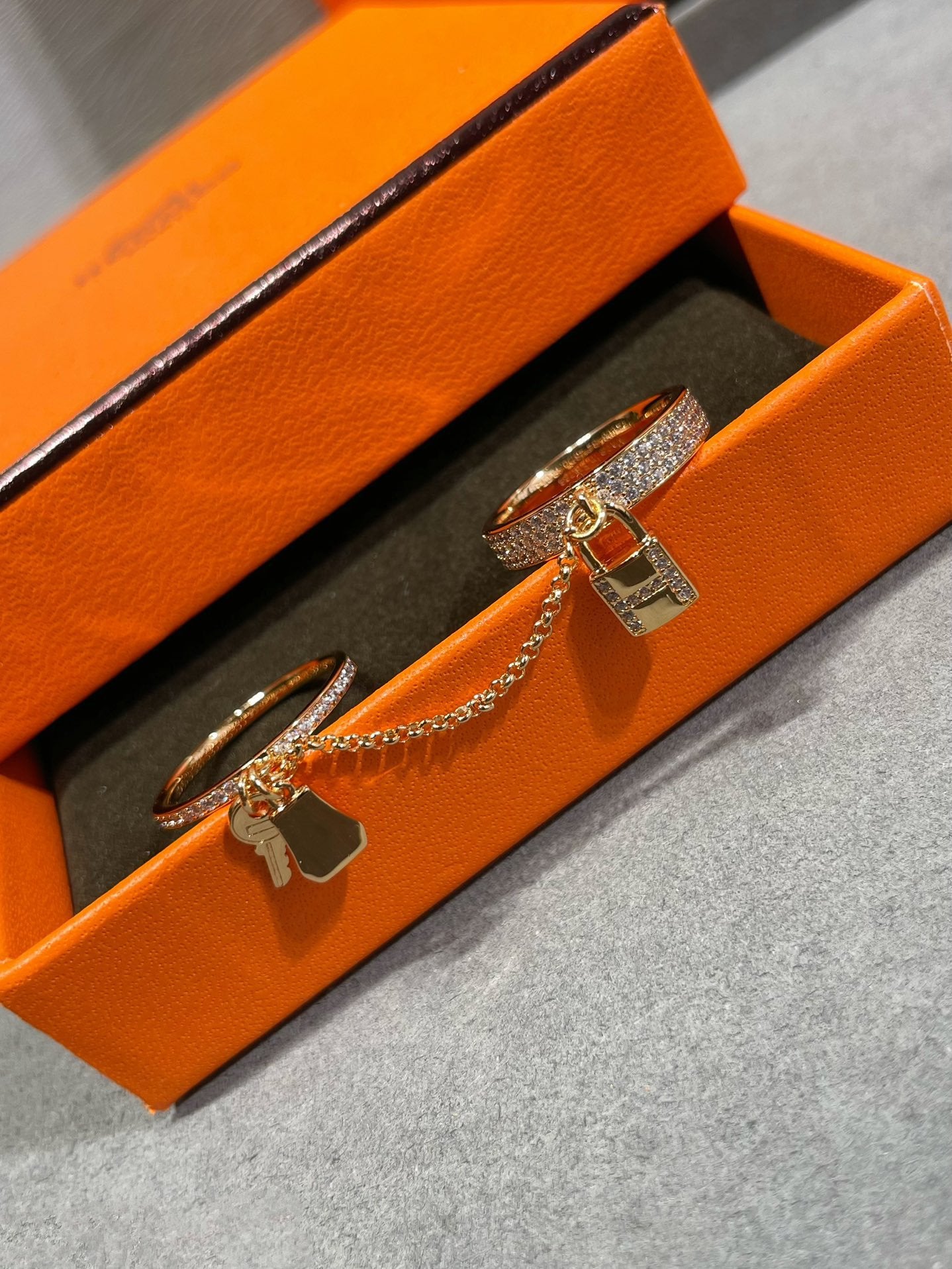 [Eterna Jewels]HM KELLY CLOCHETTE DOUBLE RING IN  WITH DIAMONDS