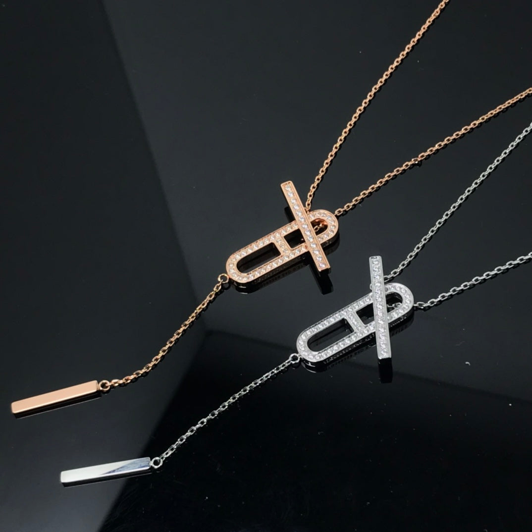[Eterna Jewels]HM NECKLACE PLATINUM ROSE GOLD DIAMOND