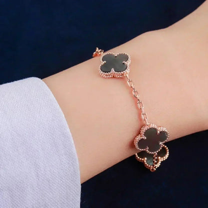 [Eterna Jewels] CLOVER 5 MOTIF GRAY MOP BRACELET COLLECTION