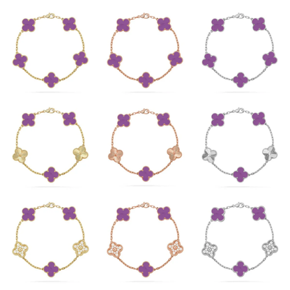 [Eterna Jewels] CLOVER 5 MOTIF VIOLET BRACELET COLLECTION