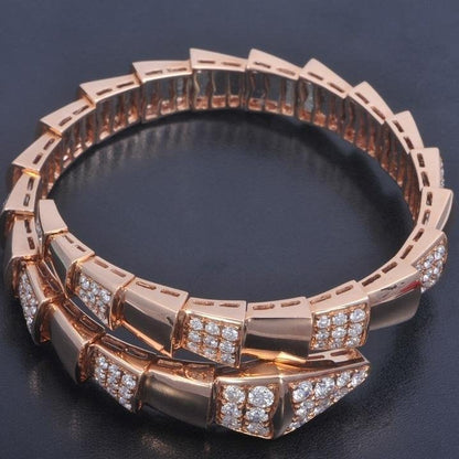 [Eterna Jewels]SERPENTI WIDE BRACELET PINK GOLD DIAMOND