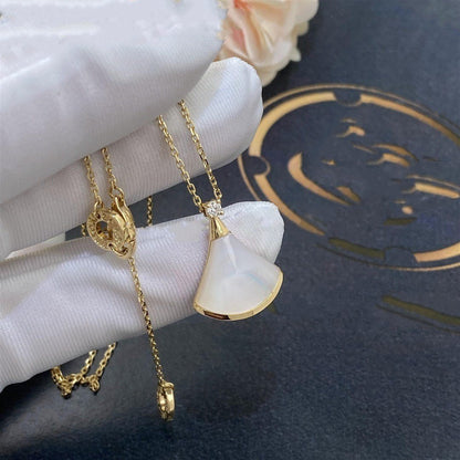 [Eterna Jewels]DREAM NECKLACE WHITE MOP GOLD 1 DIAMOND