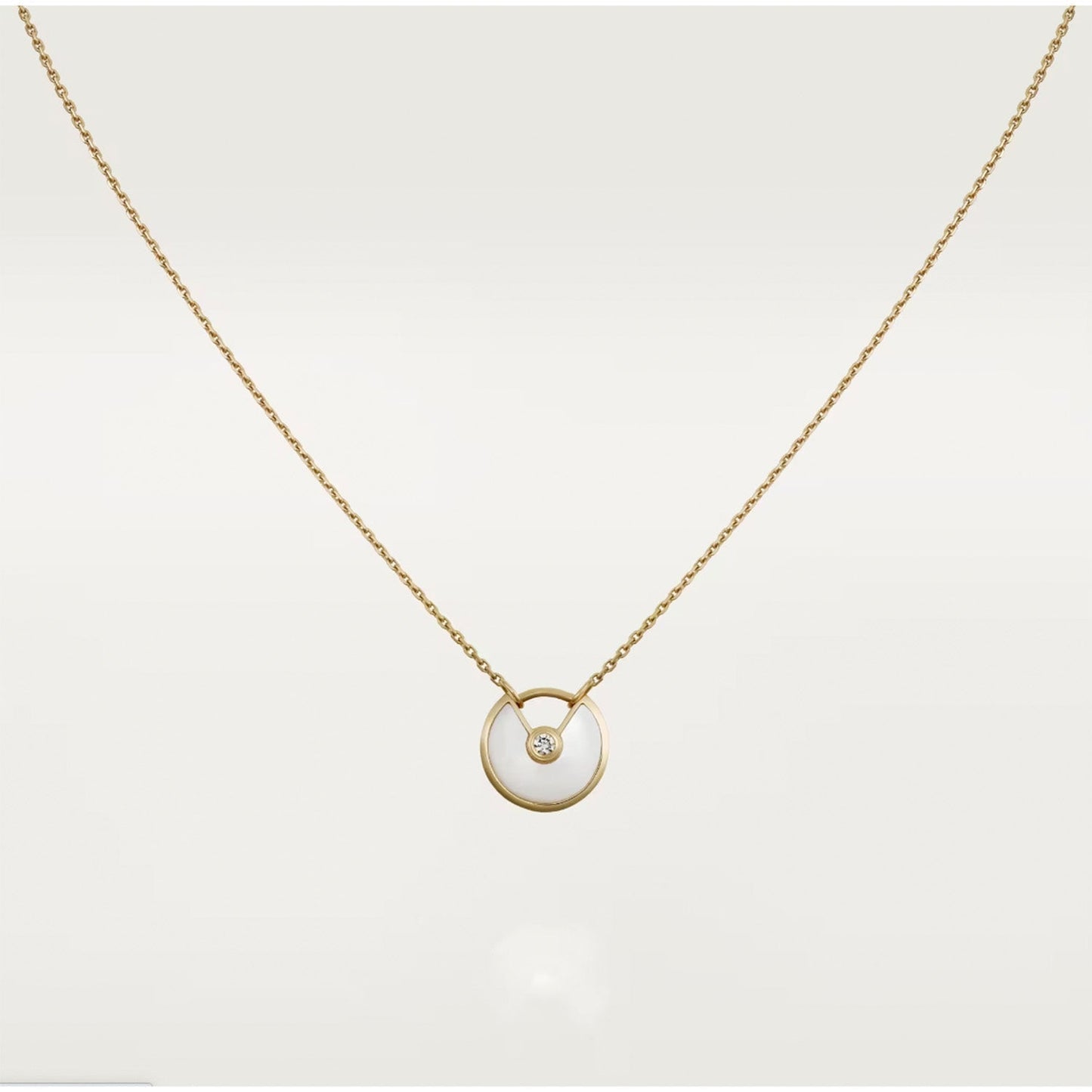 [Eterna Jewels]AMULETTE ROSE GOLD MOP NECKLACE