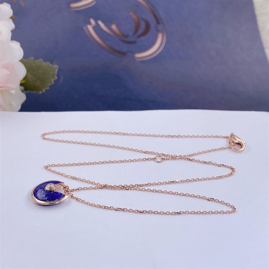 [Eterna Jewels]AMULETTE ROSE GOLD AGATE NECKLACE