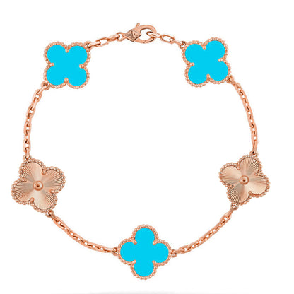 [Eterna Jewels] CLOVER 5 MOTIF TURQUOISE BRACELET COLLECTION