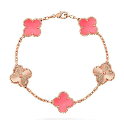 [Eterna Jewels] CLOVER 5 MOTIFS  PINK MOP BRACELET COLLECTION