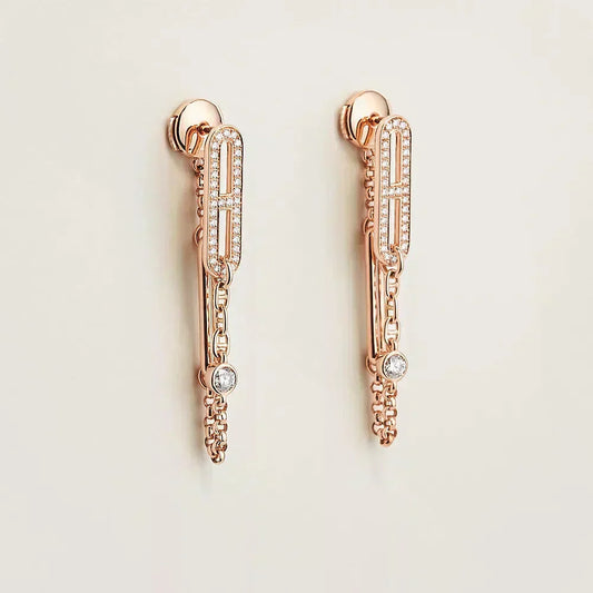 [Eterna Jewels]CHAINE CHAOS DIAMOND DROP EARRINGS