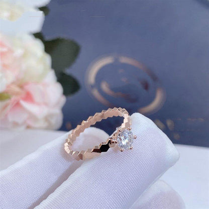 [Eterna Jewels]BEE LOVE RING PINK GOLD 1 DIAMOND