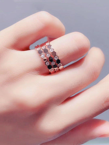 [Eterna Jewels]BEE LOVE RING PINK GOLD DIAMOND