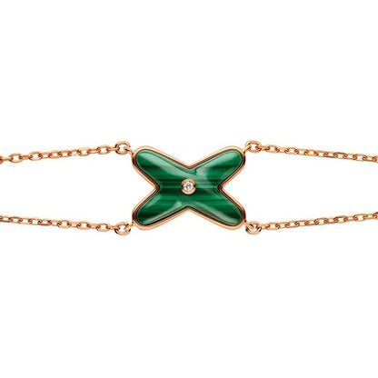 [Eterna Jewels]JEUX BRACELET MALACHITE PINK GOLD 1 DIAMOND